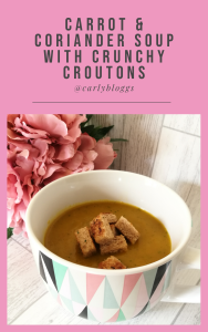 Carrot and Coriander Soup with Crunchy Croutons