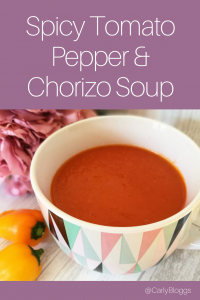 Spicy Tomato, Pepper & Chorizo Soup - low syn on Slimming World and Gluten Free