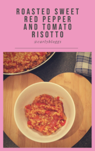 Roasted Sweet Red Pepper and Tomato Risotto - Vegan, dairy free and gluten free. Also diet plan friendly.