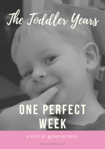 The Toddler Years - One Perfect Week. How long can a toddler be good for? We managed a week! #Kids #Parenting #Toddler