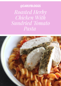 Roasted Herby Chicken With Sundried Tomato Pasta - Healthy and diet plan friendly. Low syn recipe on Slimming World  and easily GLuten Free