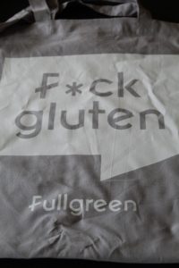 The Allergy Free From Show - A grey tote bag with a white slogan saying F*ck Gluten