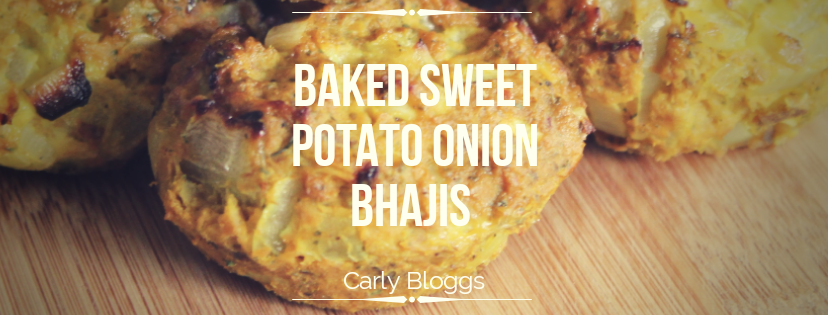 Baked Sweet Potato Onion Bhajis - Carly Bloggs