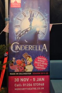 Cinderella at the Mercury Theatre Colchester - a poster featuring pictures of the Ugly Sisters