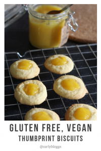 Gluten free, vegan thumbprint biscuit recipe - These are little bites of heaven and you wouldn't even know they're free from!